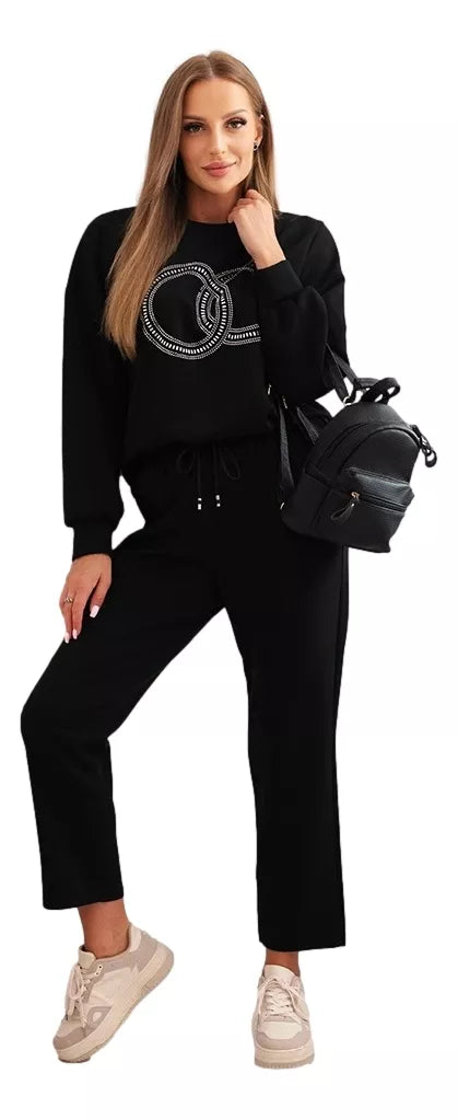 Moteriškas juodas komplektas Ring