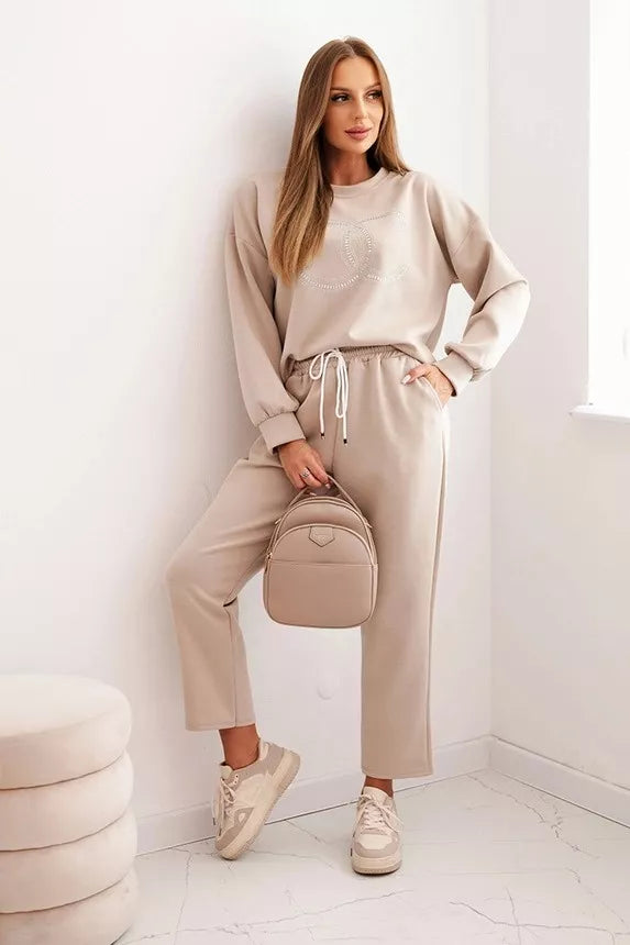 Moteriškas rusvas komplektas Ring