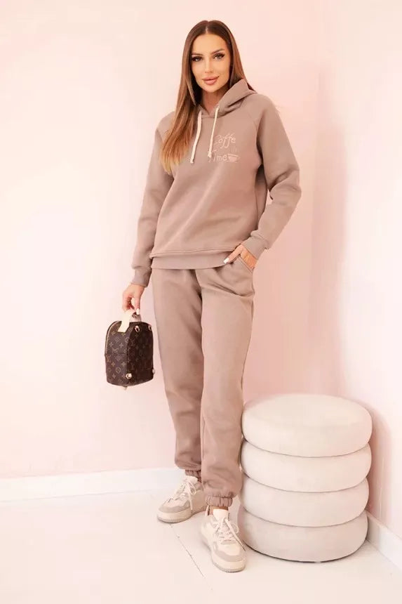 Moteriškas tamsiai rusvas komplektas Coffe