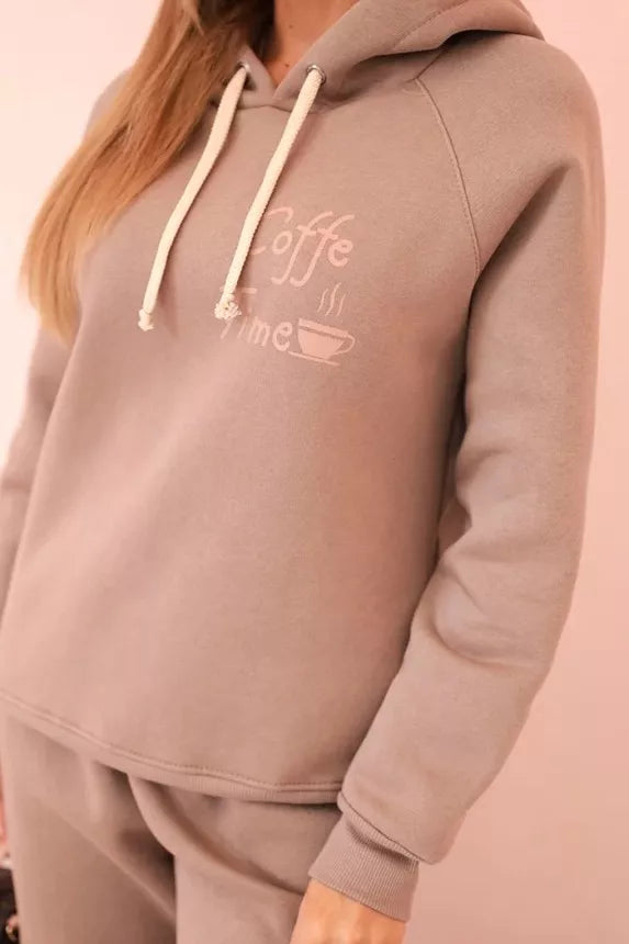 Moteriškas tamsiai rusvas komplektas Coffe