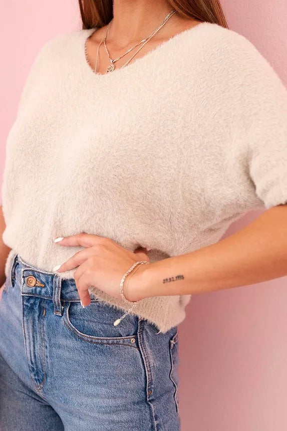 Moteriškas rusvas megztinis Cloud