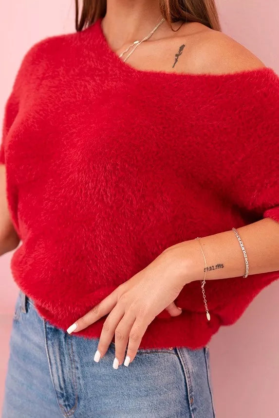 Moteriškas raudonas megztinis Cloud