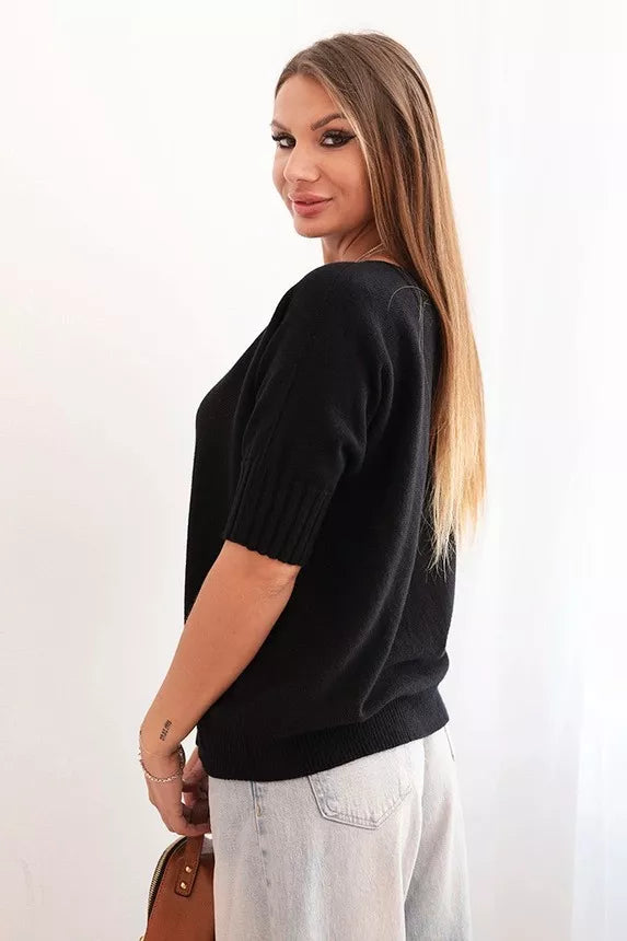 Moteriškas juodas megztinis Aleta