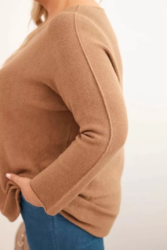 Moteriškas rudas megztinis Minos