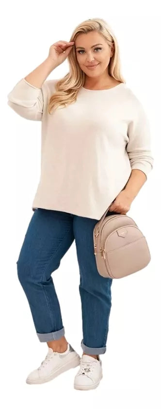 Moteriškas rusvas megztinis Minos