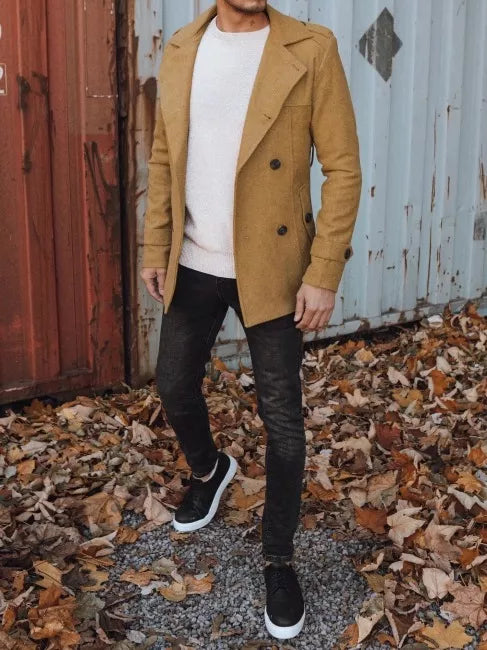 Vyriškas rudas paltas Arlas