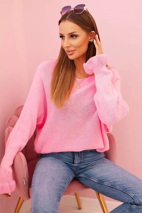 Moteriškas rožinis megztinis Aidina