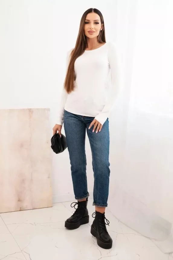 Moteriškas baltos spalvos megztinis Renat