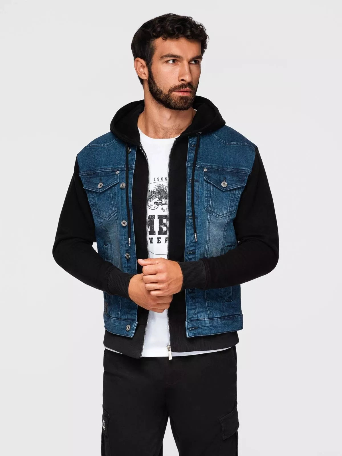 Vyriška tamsiai mėlyna džinsinė striukė Ofen