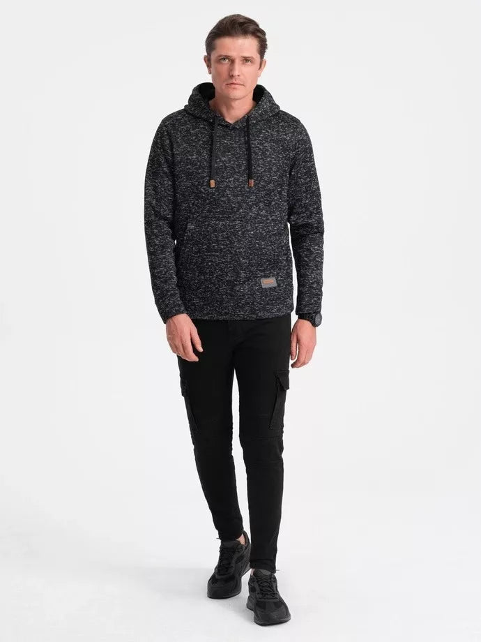 Vyriškas tamsiai pilkos spalvos džemperis su gobtuvu One