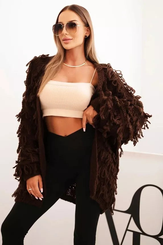 Moteriškas rudas kardiganas Uma