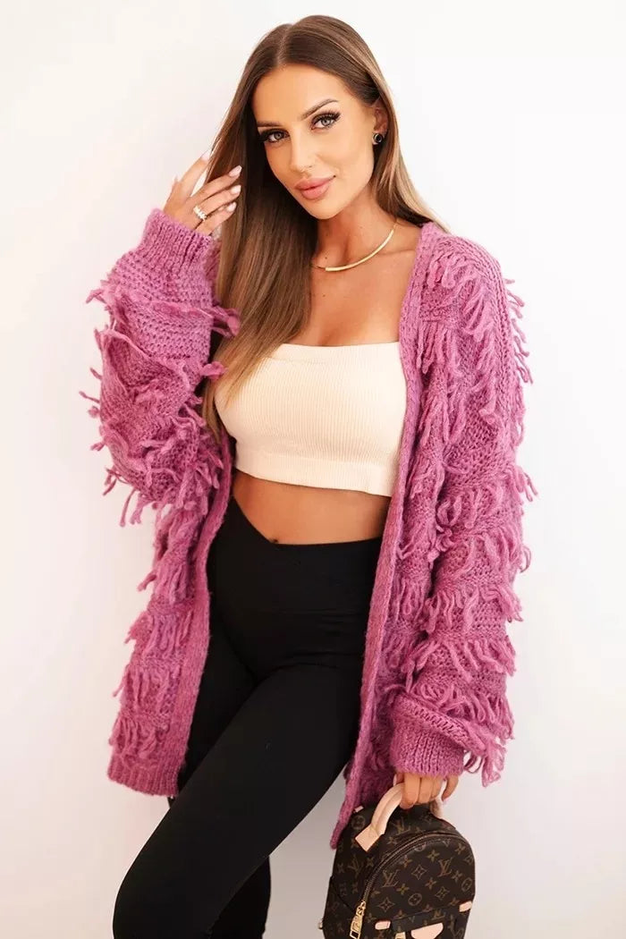 Moteriškas violetinis kardiganas Uma