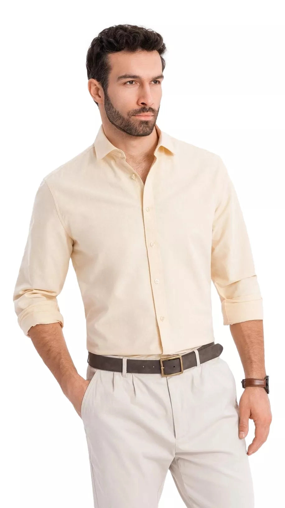 Vyriški geltonos spalvos marškiniai Adrian