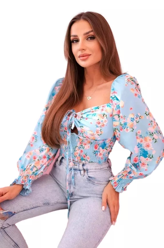 Moteriška mėlynos spalvos palaidinė Doni