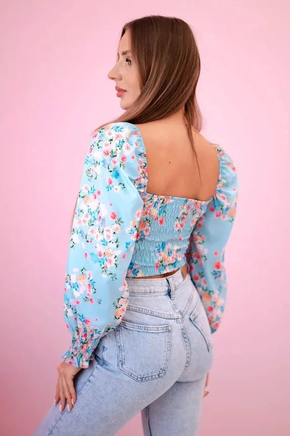 Moteriška mėlynos spalvos palaidinė Doni