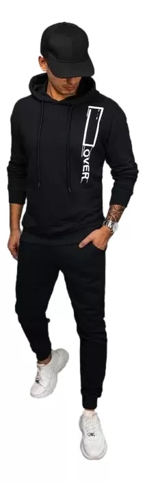 Vyriškas juodos spalvos komplektas Over