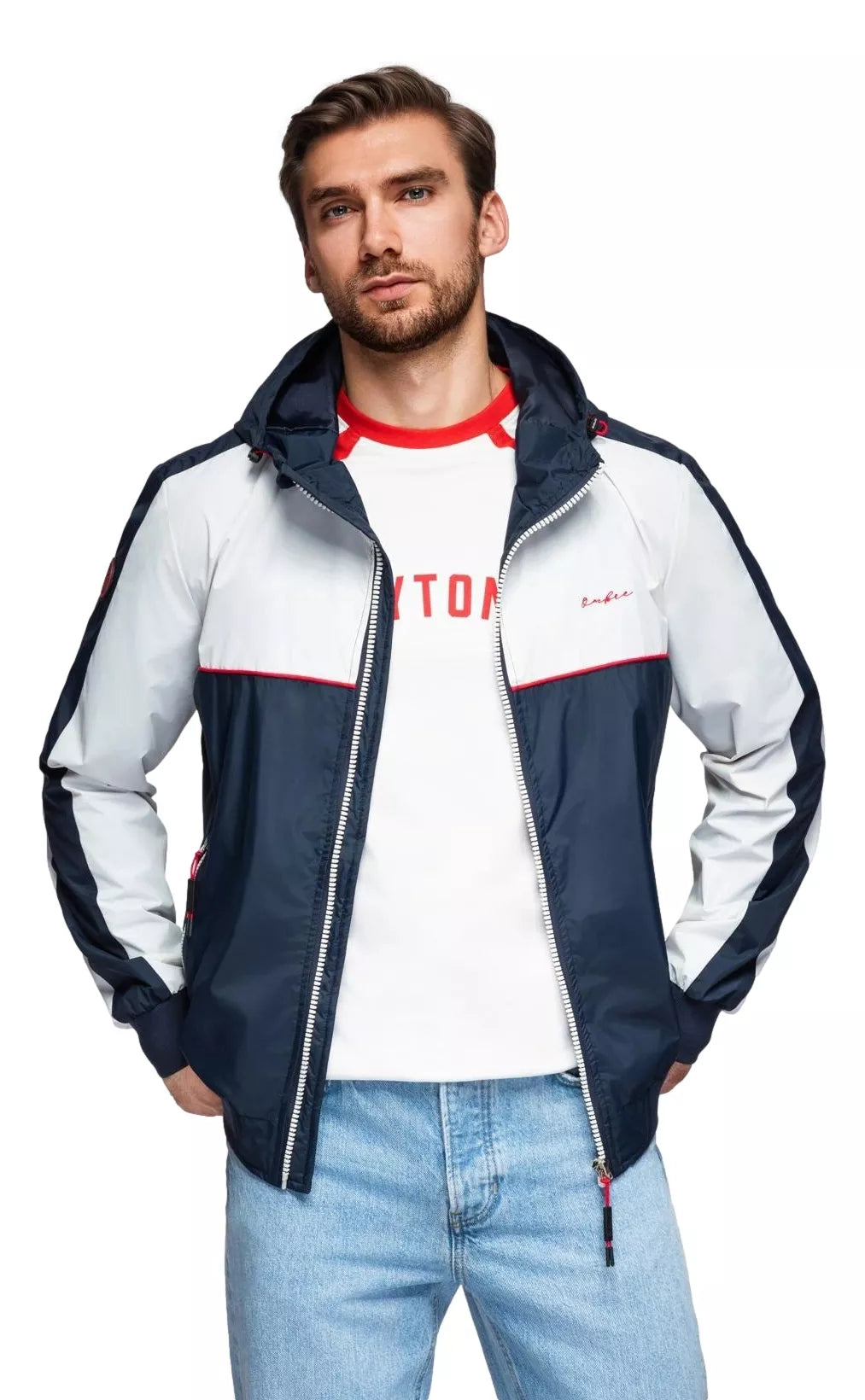 Vyriška balta/mėlyna striukė Kurtin