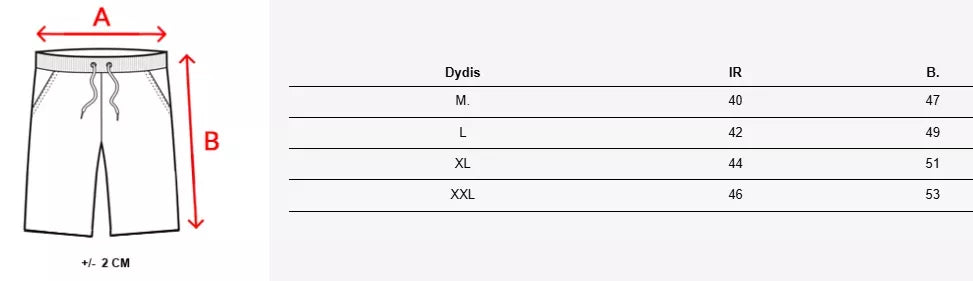 Vyriški raudoni šortai Beret