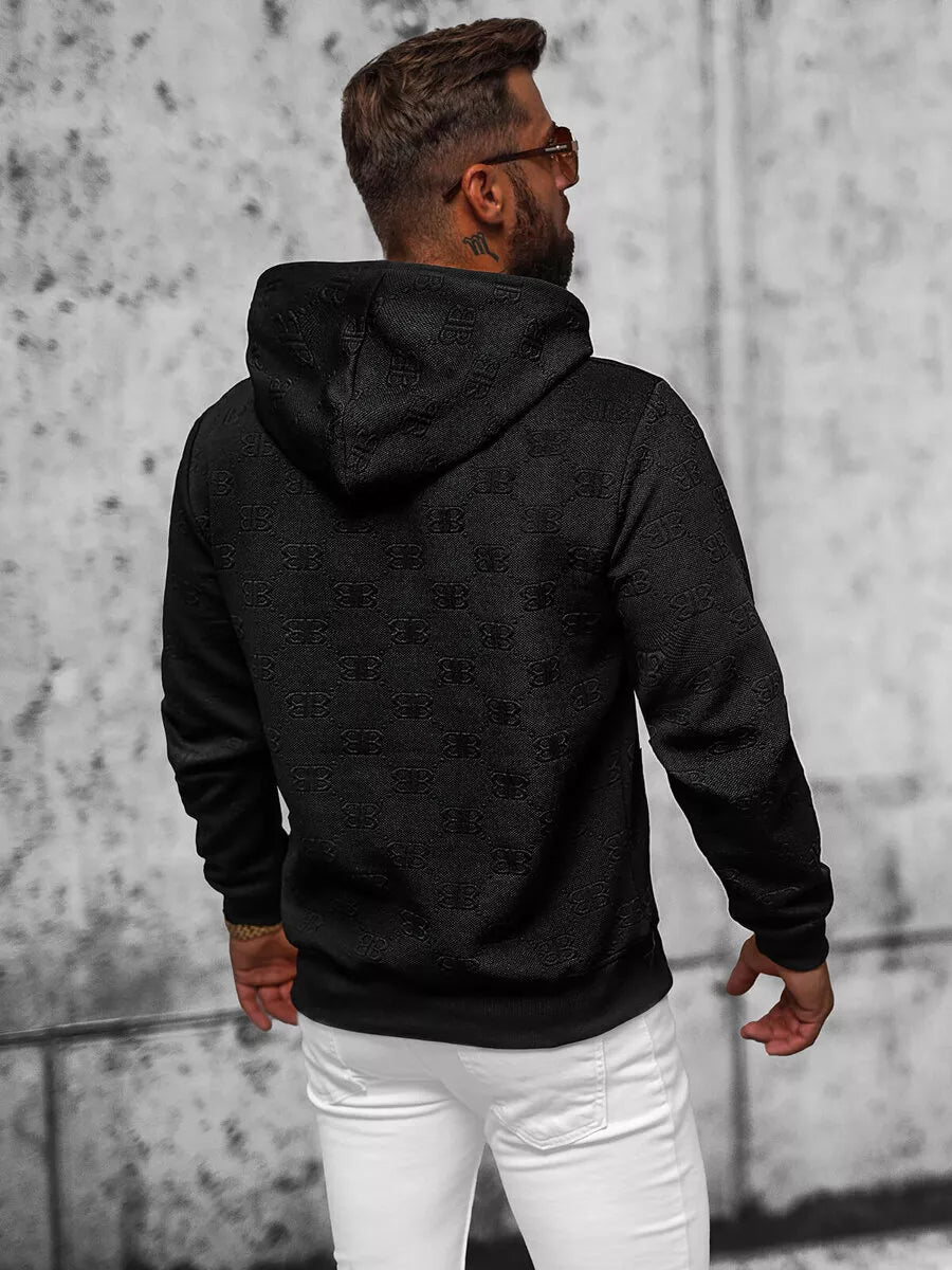 Džemperis su gobtuvu juodas Ifer