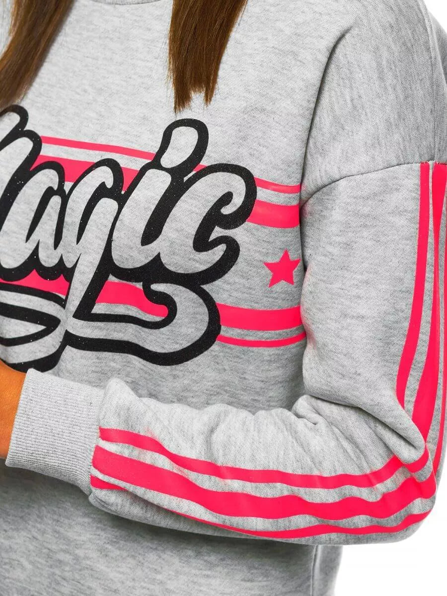 Pilkos spalvos džemperis Magic