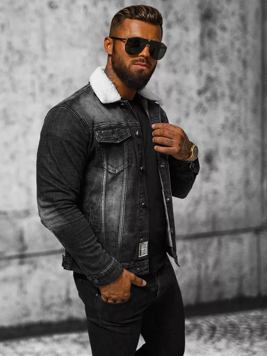 Džinsinis švarkas juodas Gober