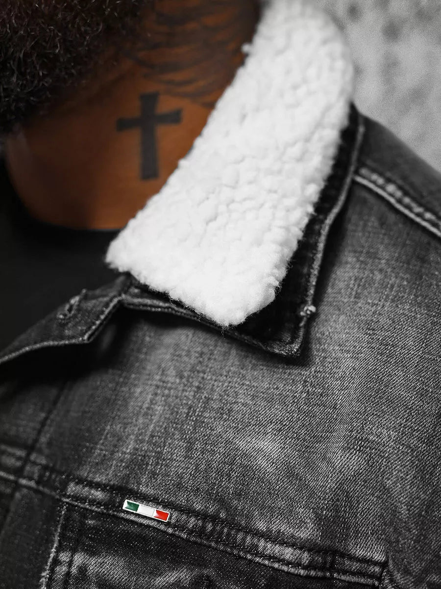 Džinsinis švarkas juodas Gober