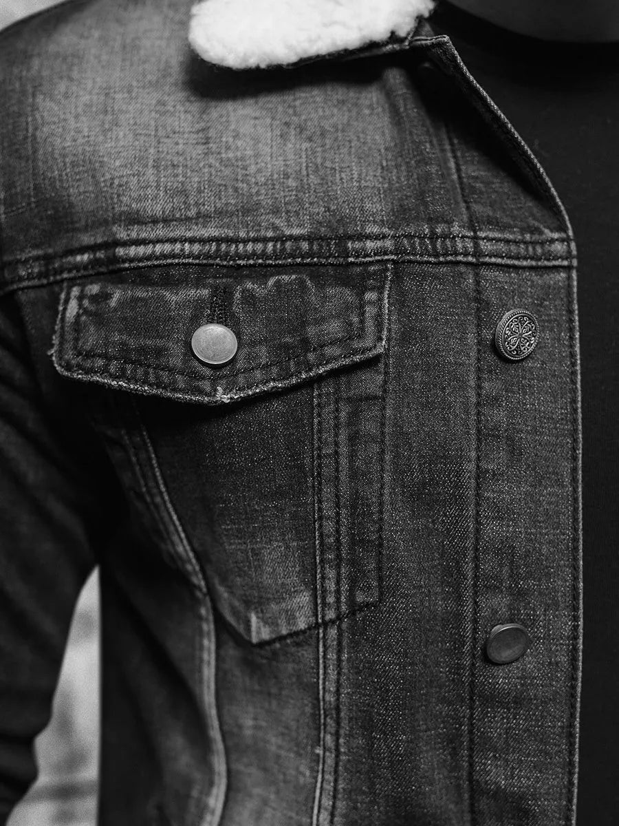 Džinsinis švarkas juodas Gober