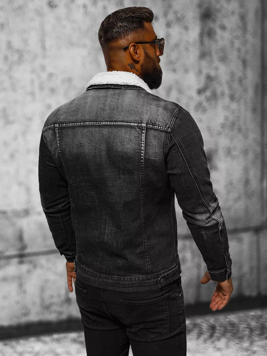 Džinsinis švarkas juodas Gober