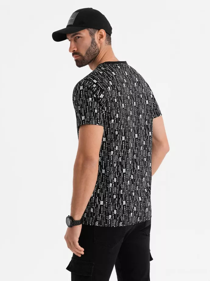 Vyriški juodos spalvos marškinėliai Authentic