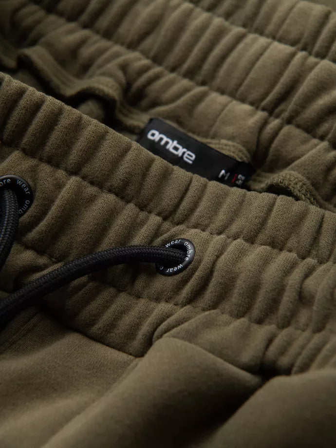 Vyriški chaki spalvos šortai Sport