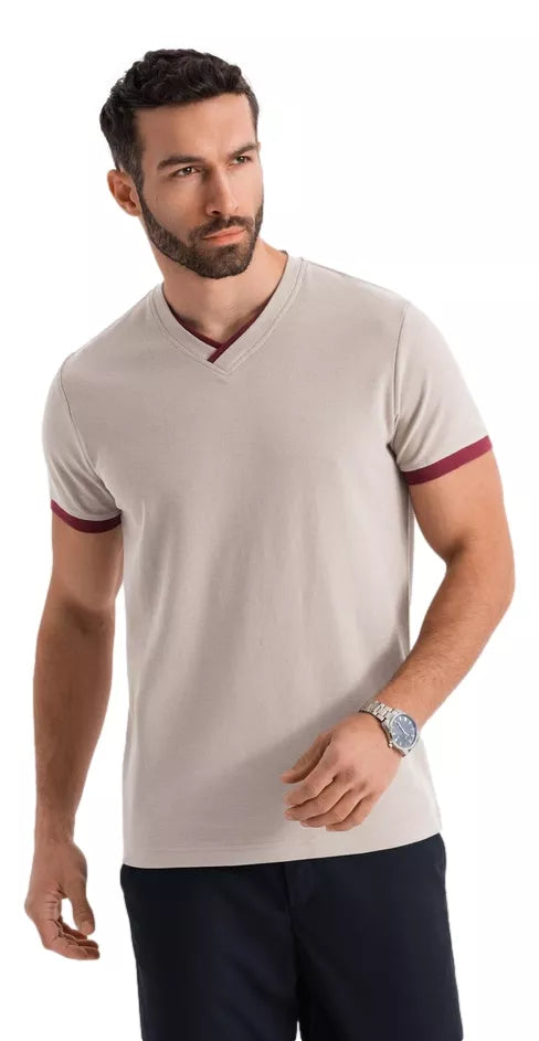 Vyriški rusvos spalvos marškinėliai Brak