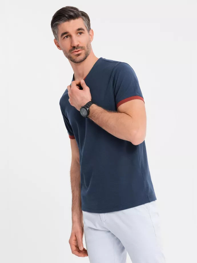 Vyriški tamsiai mėlynos spalvos marškinėliai Brak