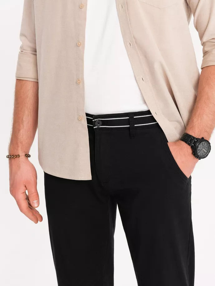 Vyriškos juodos spalvos kelnės Adam