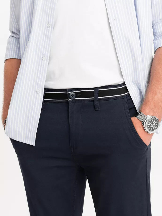 Vyriškos tamsiai mėlynos spalvos kelnės Adam