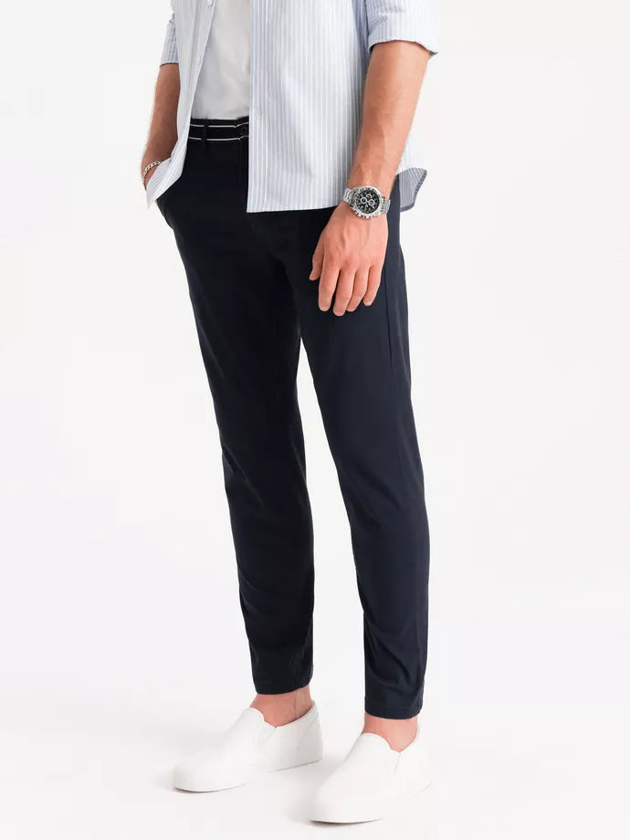 Vyriškos tamsiai mėlynos spalvos kelnės Adam