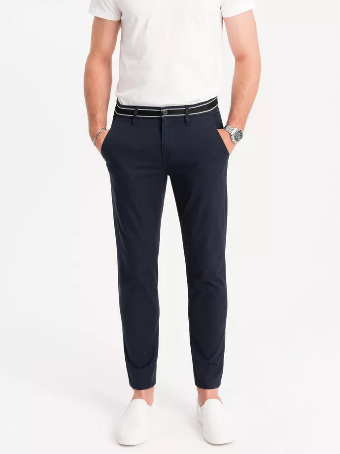 Vyriškos tamsiai mėlynos spalvos kelnės Adam