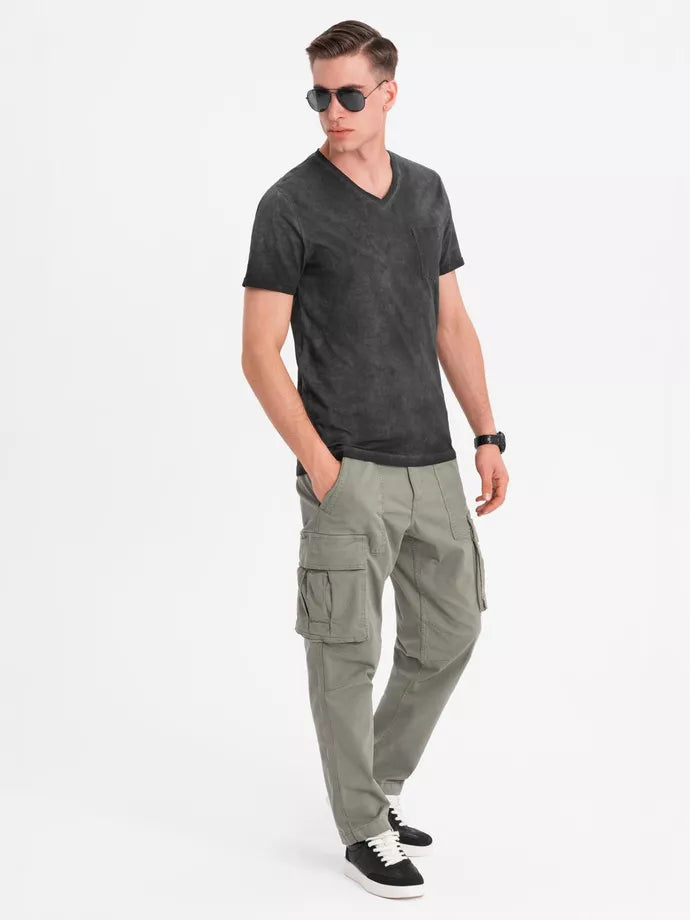 Vyriški juodos spalvos marškinėliai Montel