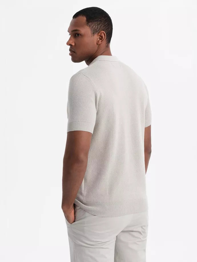 Vyriški rusvos spalvos polo marškinėliai Swing