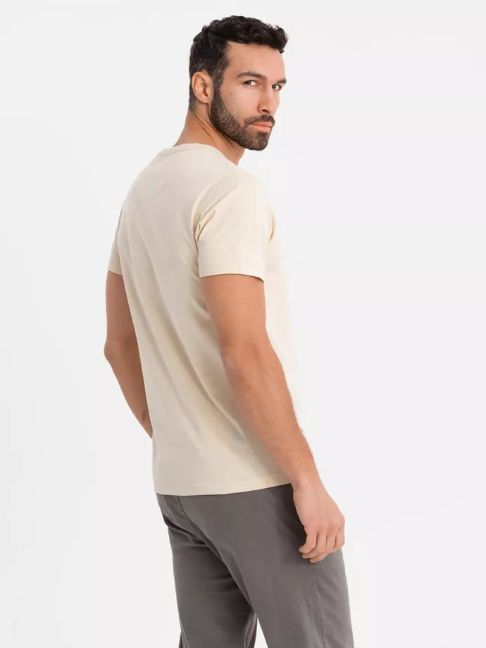 Vyriški rusvos spalvos marškinėliai Brave