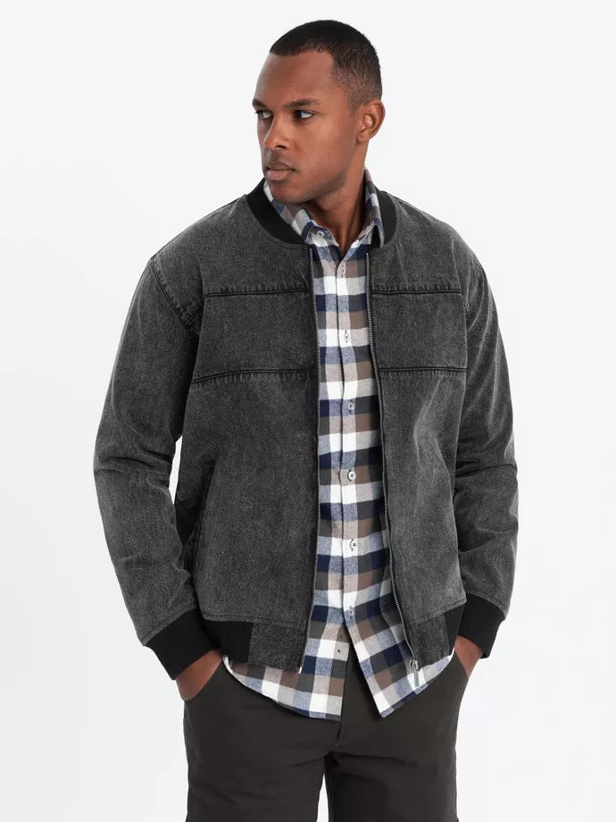 Vyriška bomber stiliaus juoda striukė Norvi