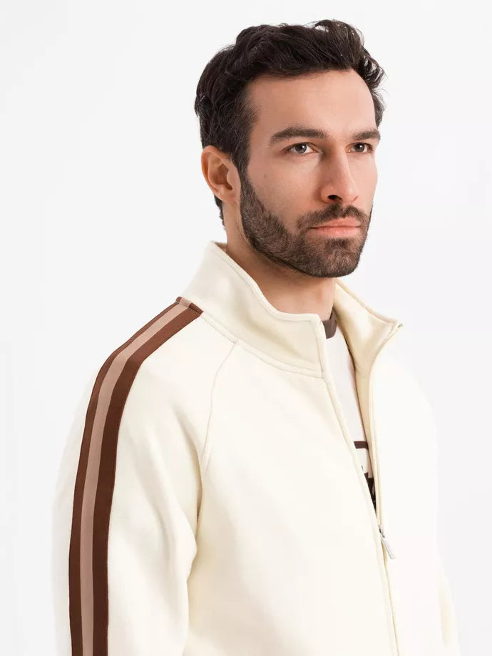 Vyriškas rusvos spalvos megztinis aukštu kaklu Olin