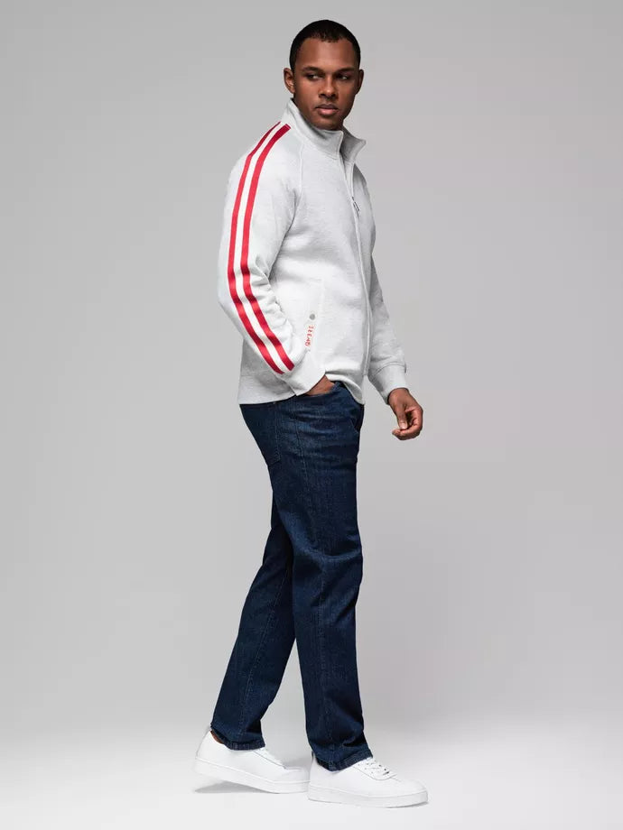 Vyriškas pilkos spalvos megztinis aukštu kaklu Olin