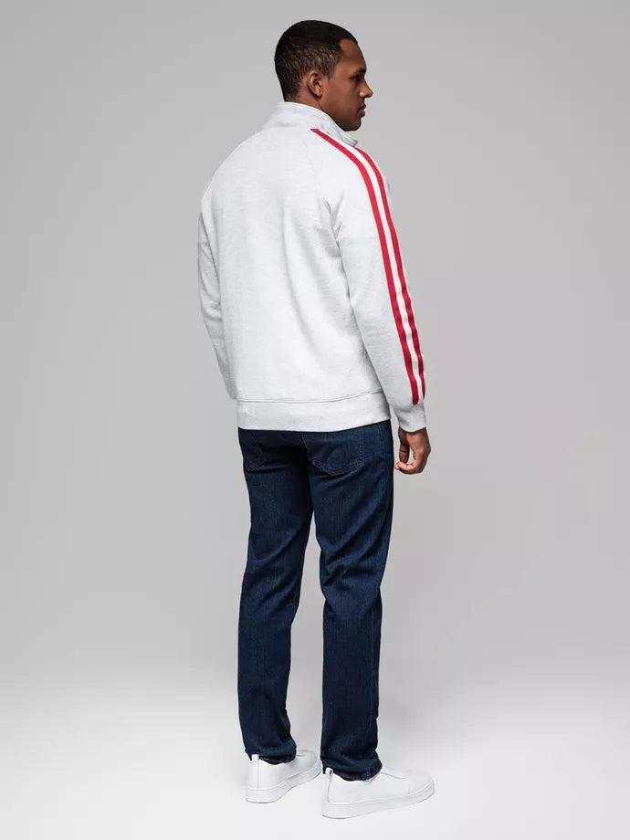 Vyriškas pilkos spalvos megztinis aukštu kaklu Olin