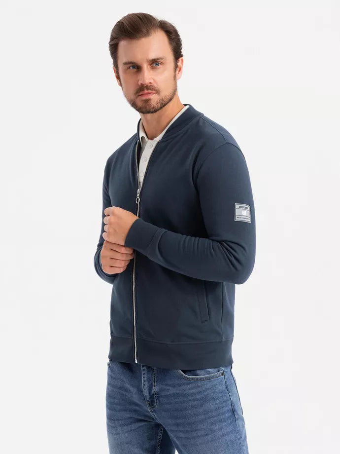 Vyriškas tamsiai mėlynas megztinis Korn