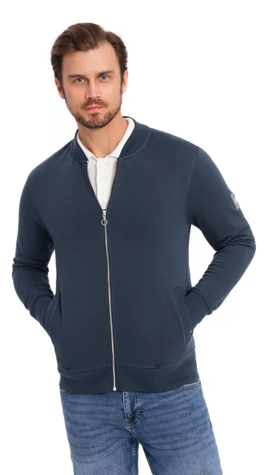 Vyriškas tamsiai mėlynas megztinis Korn