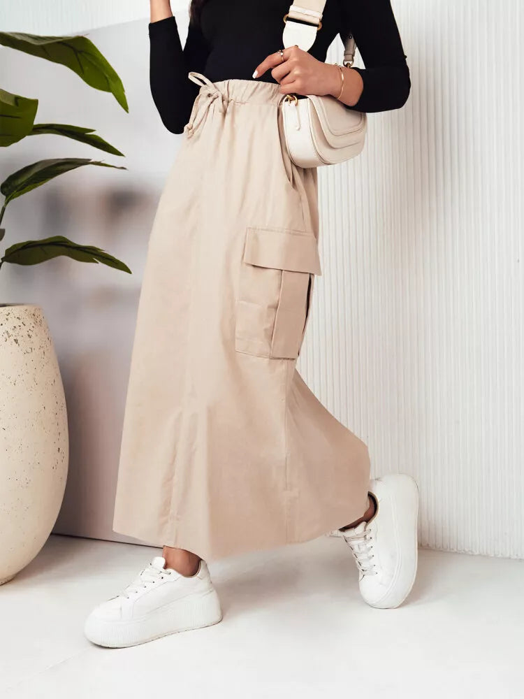 Ilgas smėlio spalvos sijonas Mersal