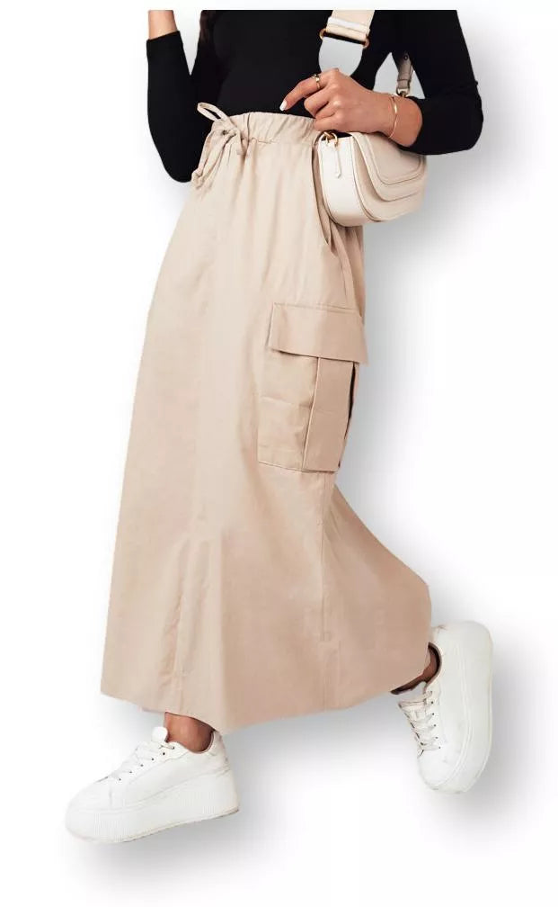 Ilgas smėlio spalvos sijonas Mersal