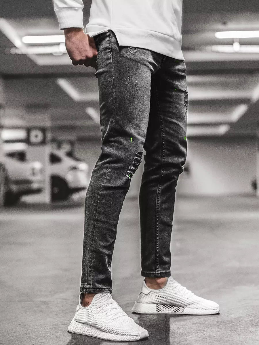 Juodi vyriški džinsai