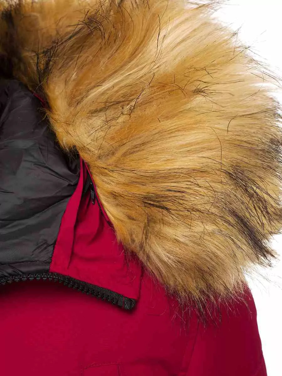 Bomber stiliaus žieminė bordo vyriška striukė Lemor