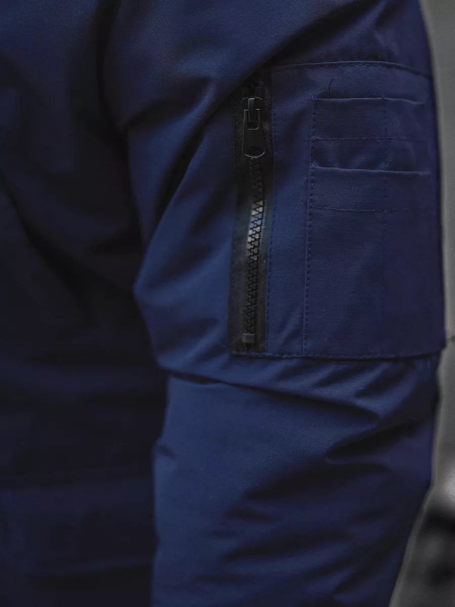 Bomber stiliaus žieminė tamsiai mėlyna vyriška striukė Lemor